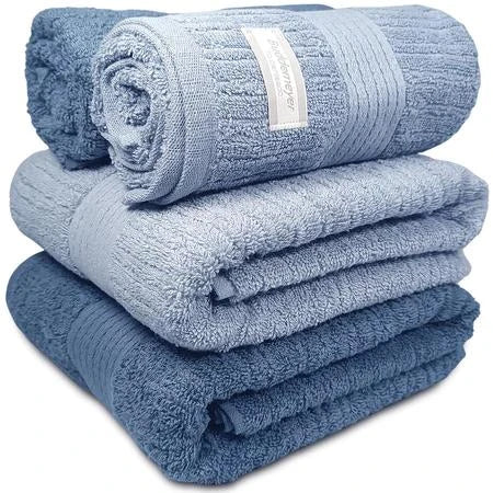 10 Toalhas de Banho Gigante Buddemeyer - Toalha Banhão Fio Penteado Canelado - 100% Algodão