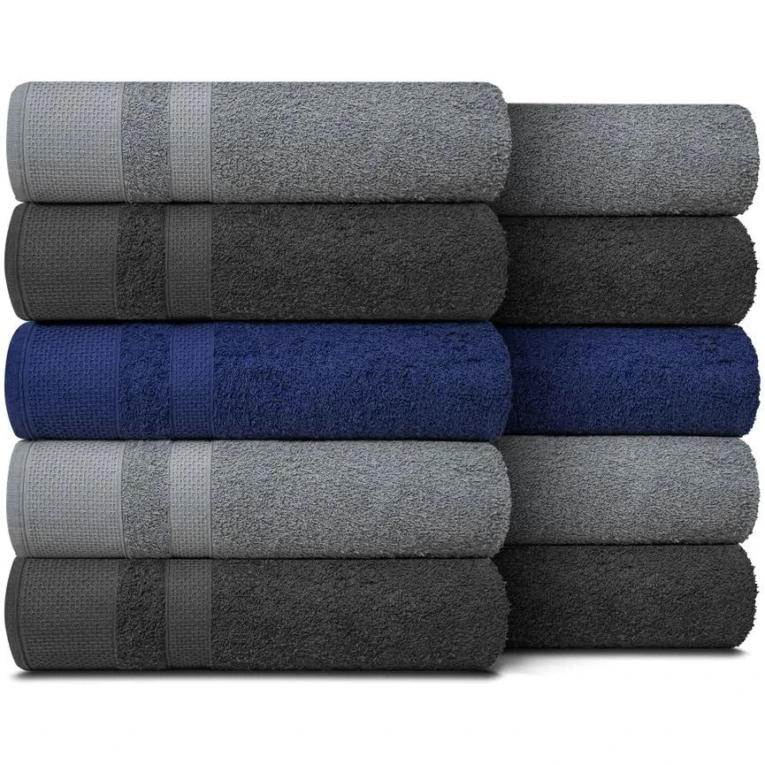 Kit 10 Toalhas de Banho Gigantes Paris 100% Algodão 80x150cm - 500g/m Masculino