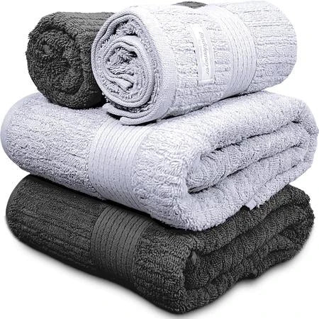 10 Toalhas de Banho Gigante Buddemeyer - Toalha Banhão Fio Penteado Canelado - 100% Algodão